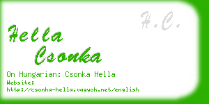 hella csonka business card